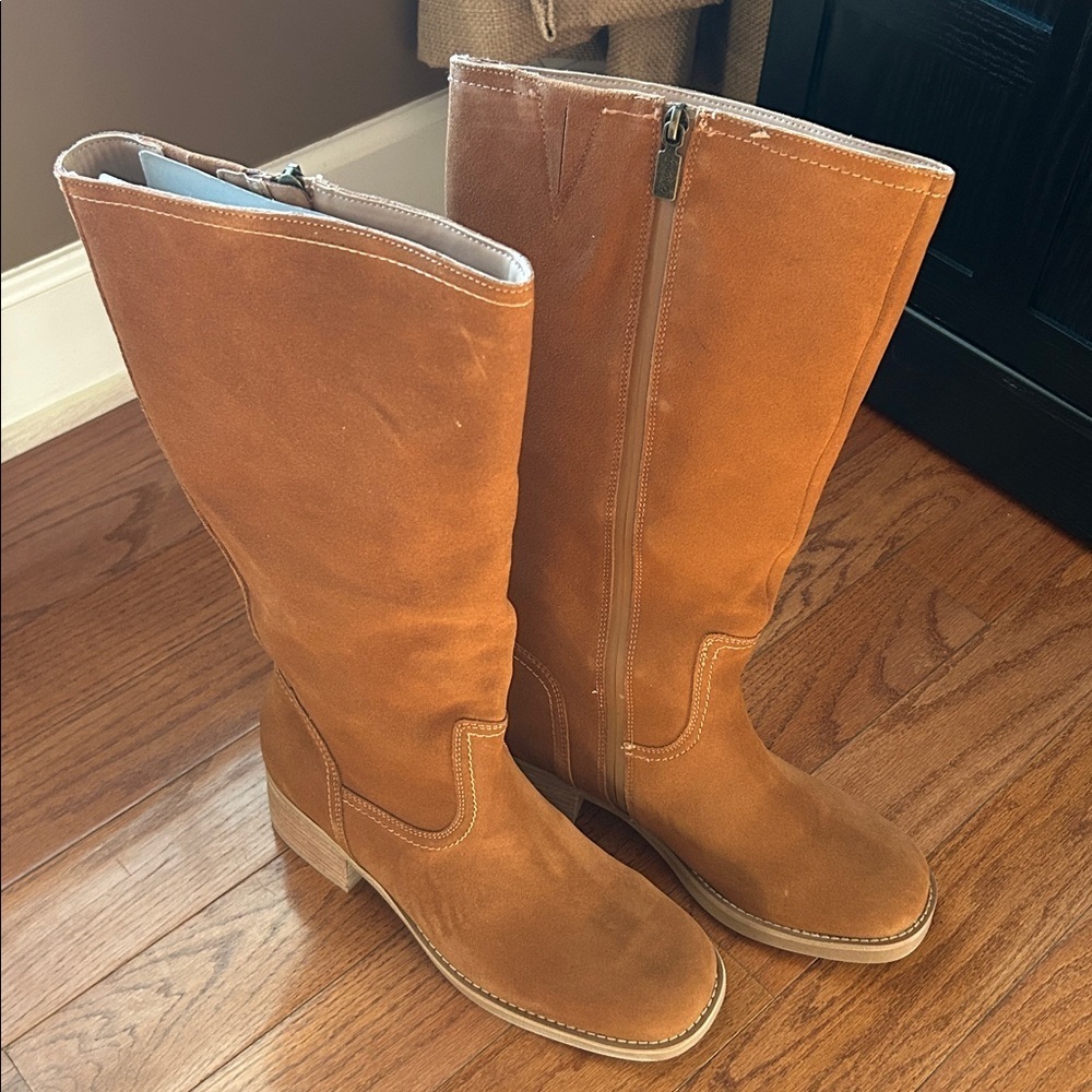 NEW Blondo Christian Waterproof Boot Women's Size 11 Tan Suede Tall MSRP $229 - Picture 3 of 12
